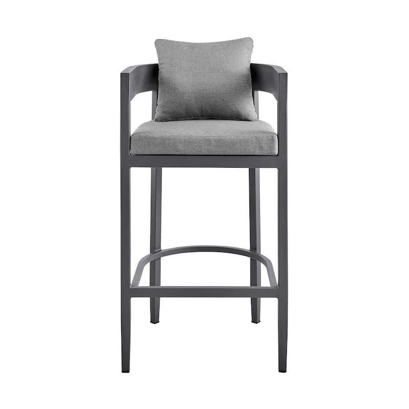 Argiope Modern Aluminum Outdoor Bar Stool