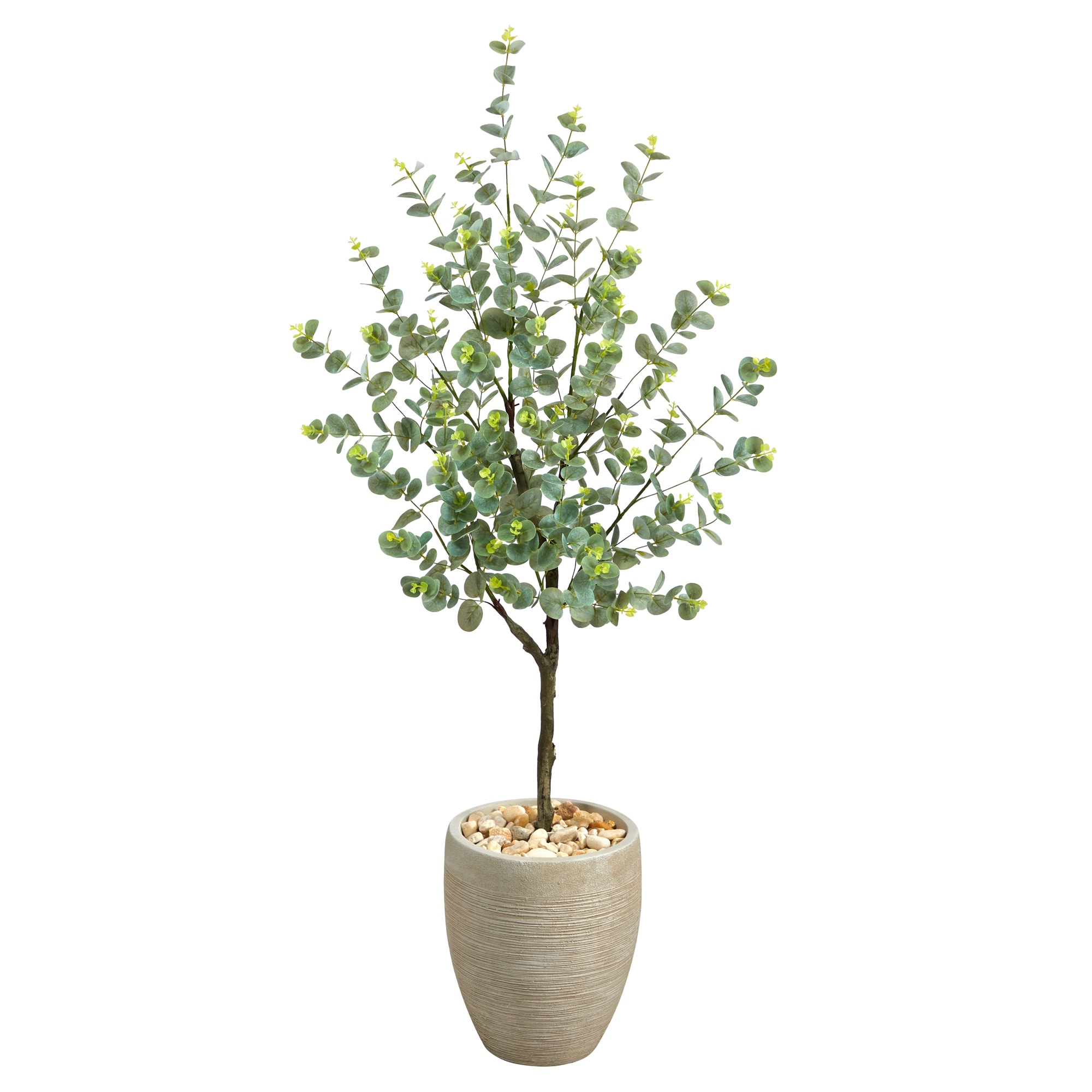 4.5' Eucalyptus Artificial Tree in Sand Colored Planter - 12.5"