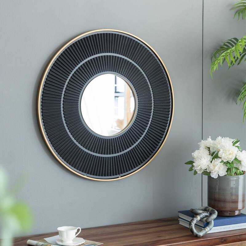 Artistic Style Round Mirror for Living Room