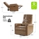 preview thumbnail 16 of 28, Valentin Modern Faux Leather Swivel Power Recliner with USB Ports by HULALA HOME