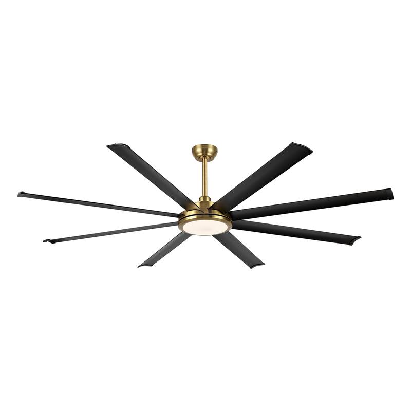WINGBO 64" and 72" and 80" and 96" Indoor Ceiling Fan with LED Light and Remote