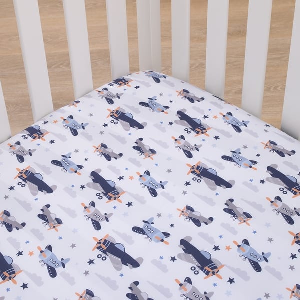 slide 2 of 2, Little Love by NoJo Soar High Little One Crib Sheet