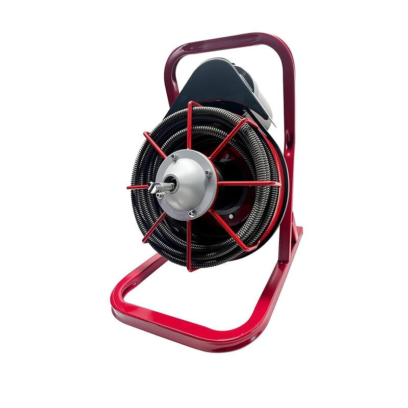 75FT x 1/2in Drain Cleaner Machine, 400W Electric Drain Snake with 6 Cutters & Foot Switch for 1" to 4" Pipes