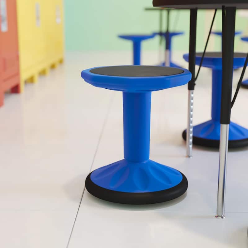 Commercial Fixed Height Collaborative Wobble Stool - 12.75"W x 12.75"D x 16"H