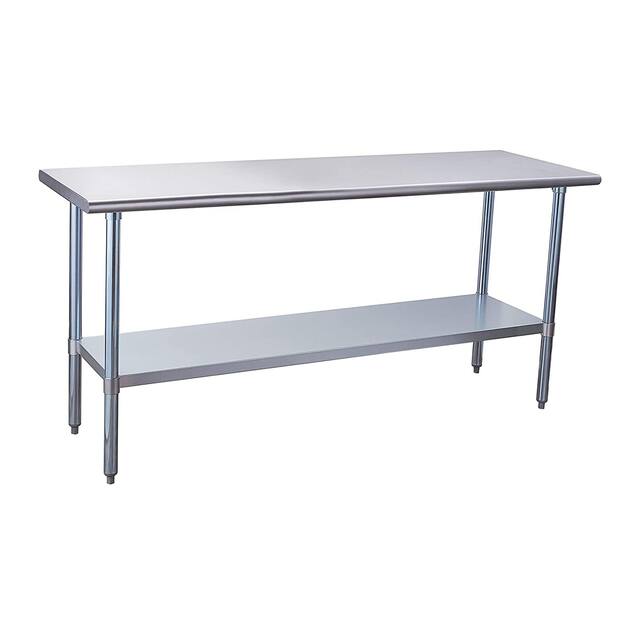 Stainless Steel Work Table with Undershelf and Galvanized Legs
