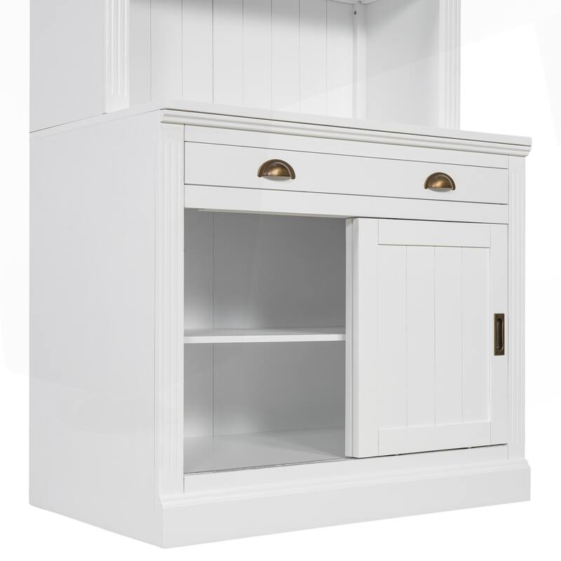 Modern Tall Bookshelf with LED Lighting and Versatile Storage Options
