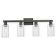 preview thumbnail 63 of 76, Innovations Lighting Endless Possibilities Arcadia - Clymer - 4 Light 31" Bath Vanity Light Seedy/Matte Black