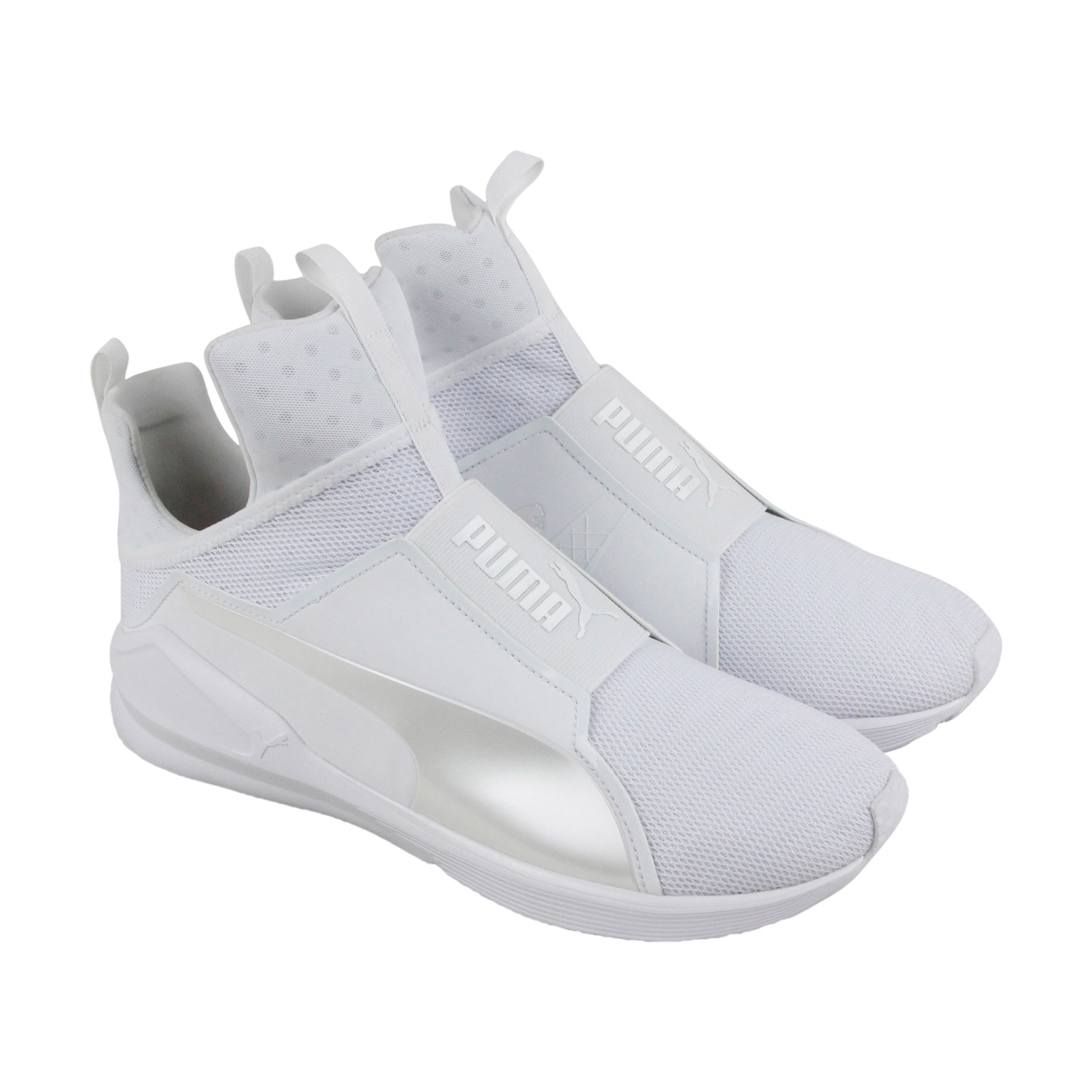 puma fierce mesh high top sneaker white