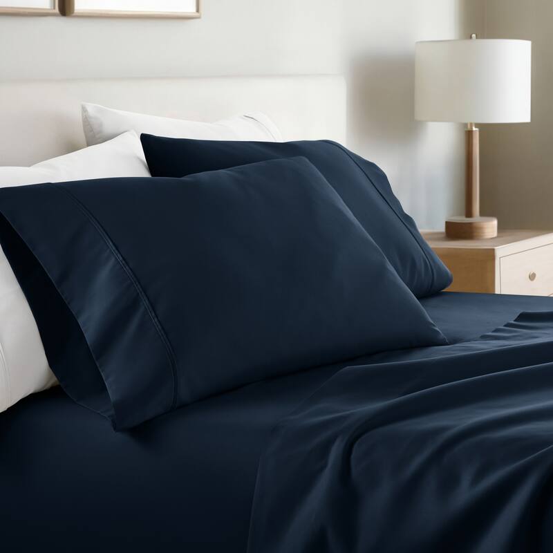 Home Collection Ultra Soft 2-piece Microfiber Pillowcase Set - King - Navy