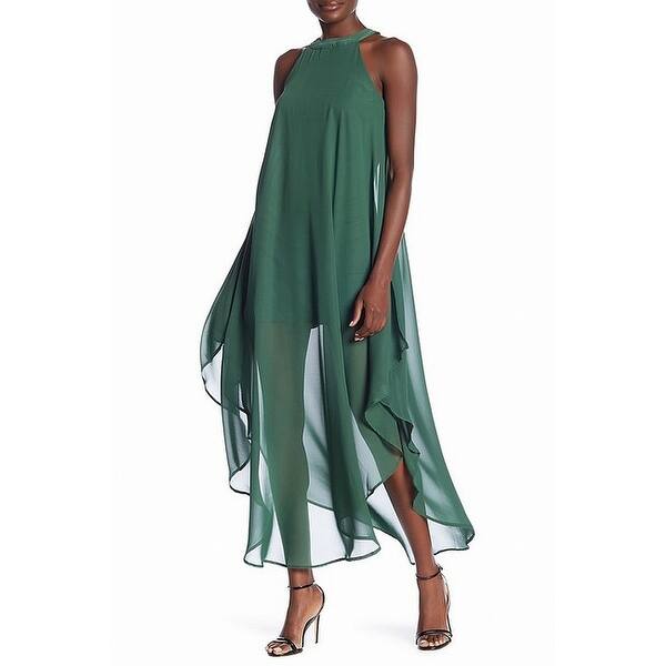 Shop Paper Doll Green Womens Size Small S Halter Sheer Keyhole