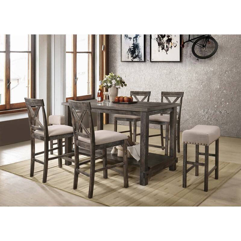 Weathered Grey Counter Height Table