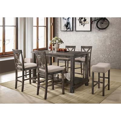 Weathered Grey Counter Height Table