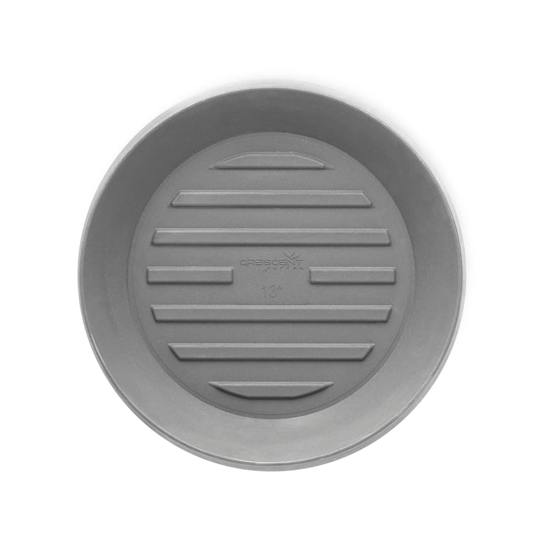 Universal Round Plant Saucer, Heavy Duty Planter Tray - 18'' inner x 24" outer - Ash