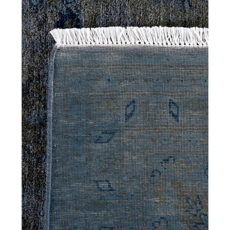 Overdyed One-of-a-Kind Hand-Knotted Area Rug - Gray - 8' 1" x 10' 3"