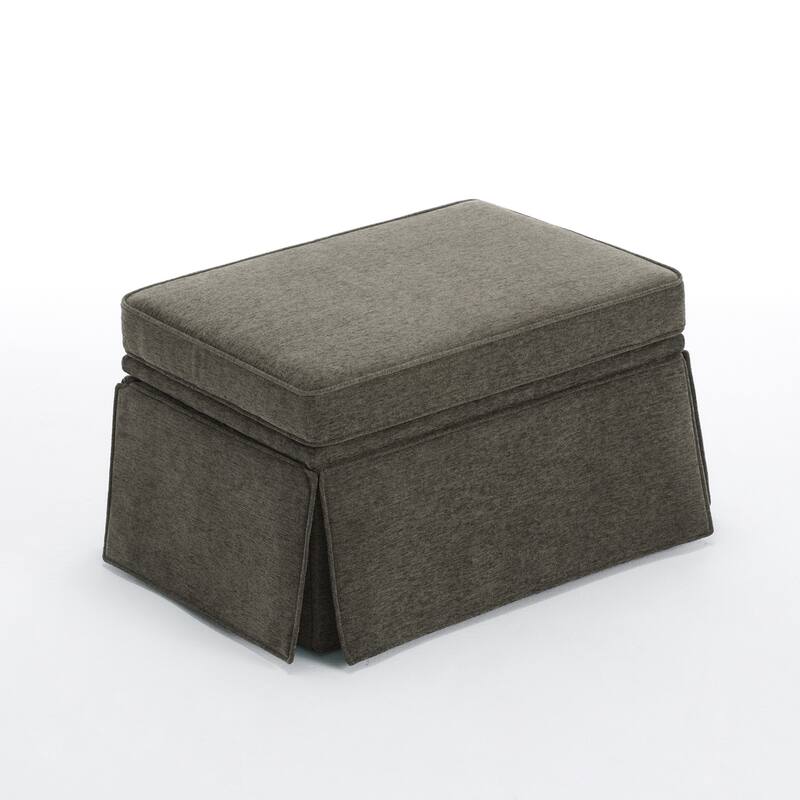 Skirted Oversized Storage Ottoman