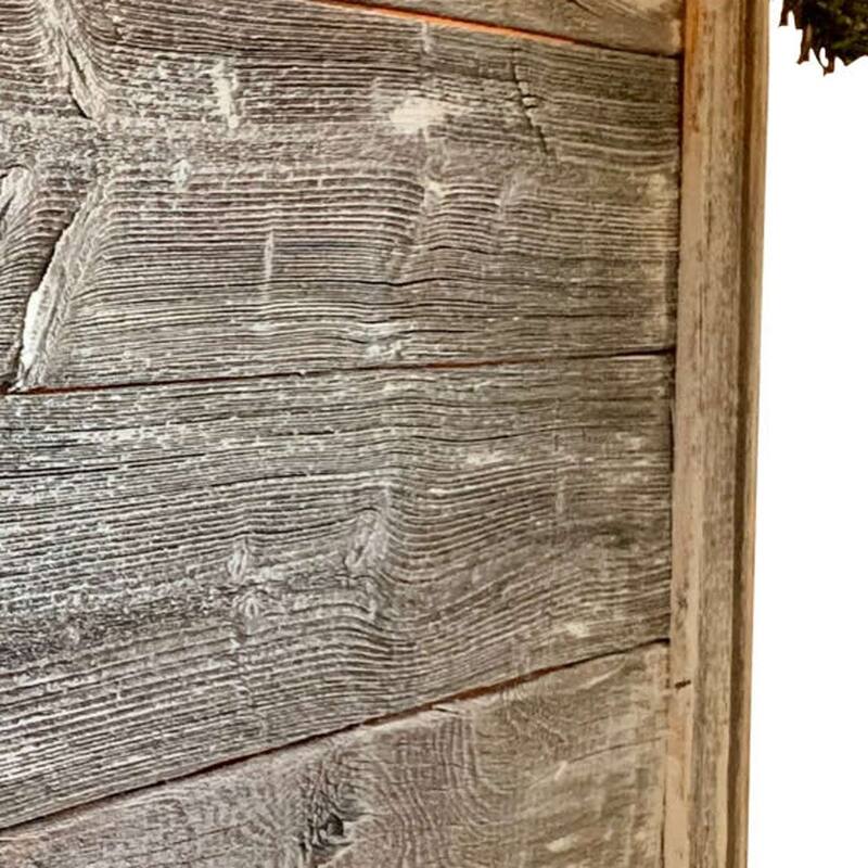 HomeRoots 23" Gray White Wash Plank Christmas Tree Collar - 14.5' X '22.5' X '3.8