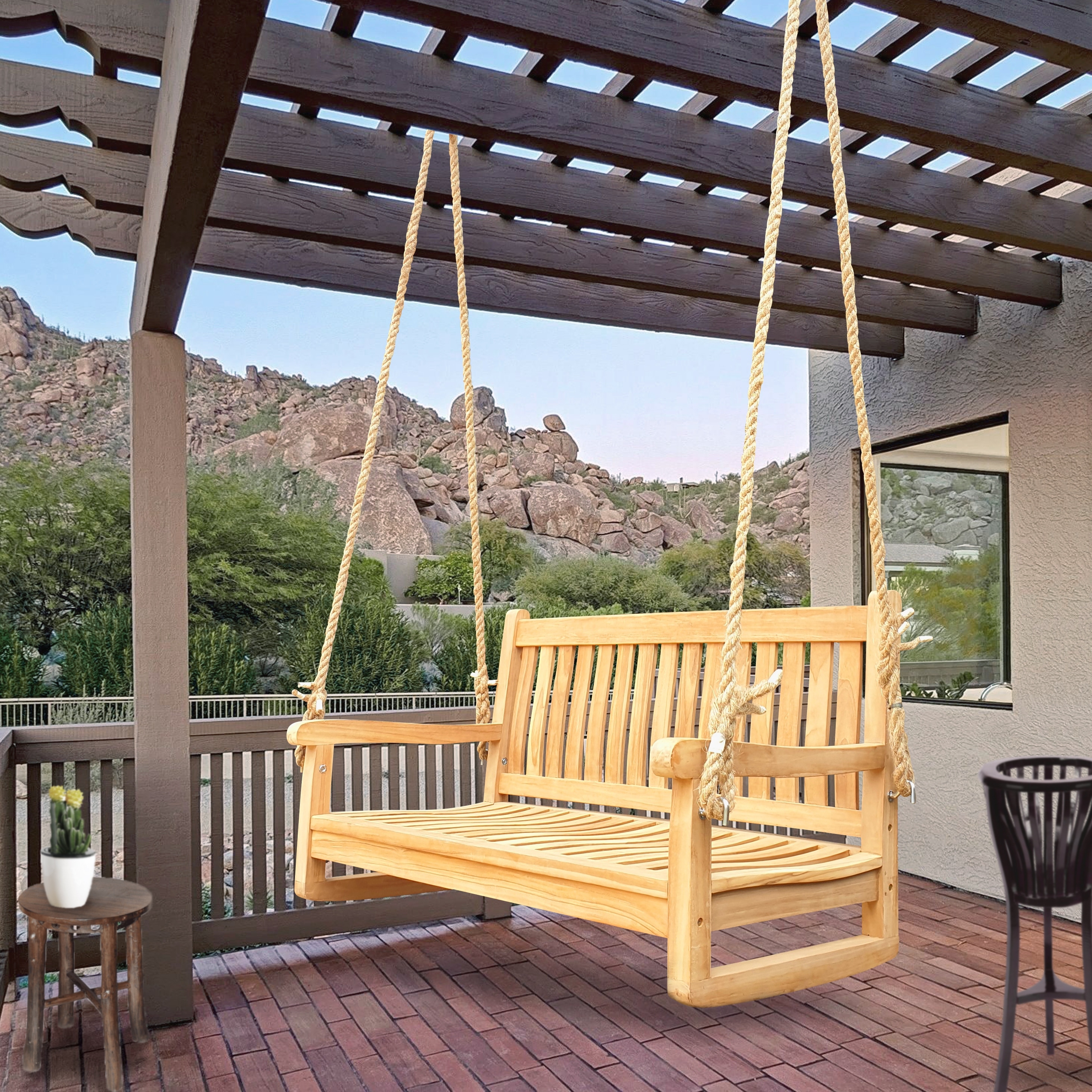 Weather Resistant Seven Seas Teak Hammocks and Swings Bed Bath