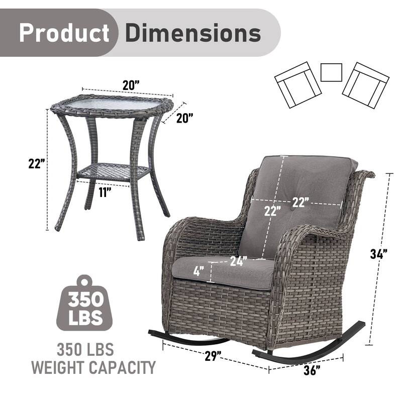 Outdoor Rocking Chair Rattan Rocker Chairs