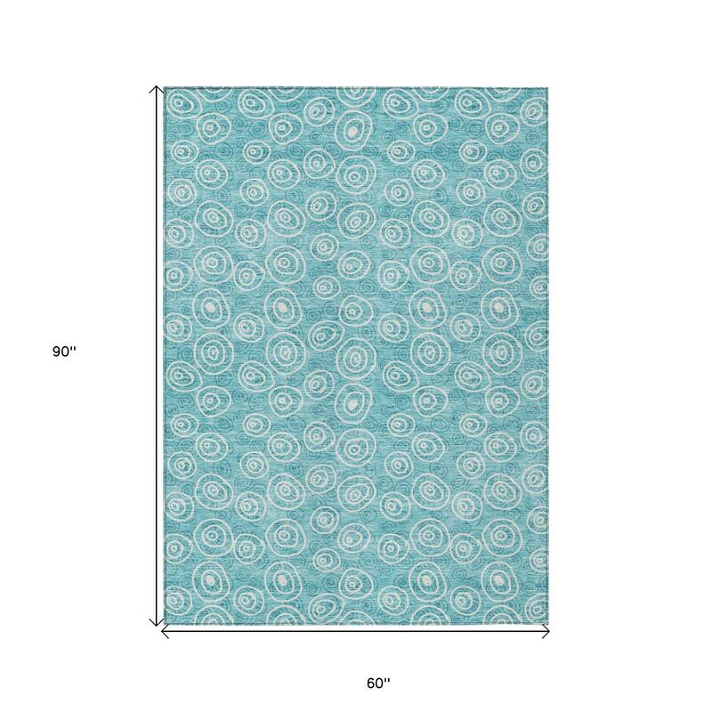HomeRoots Geometric Transitional Rectangle Outdoor Rug