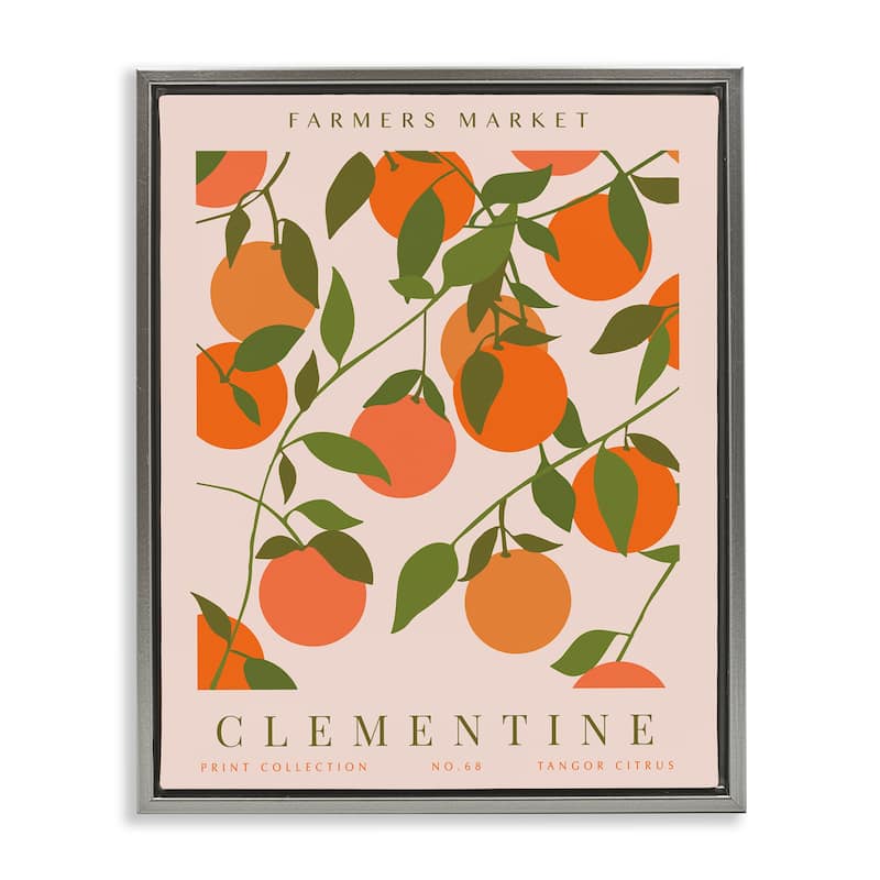 Stupell Clementine Gallery Print Framed Floater Canvas Wall Art Design By Kamdon Kreations - 25 x 31 - Grey