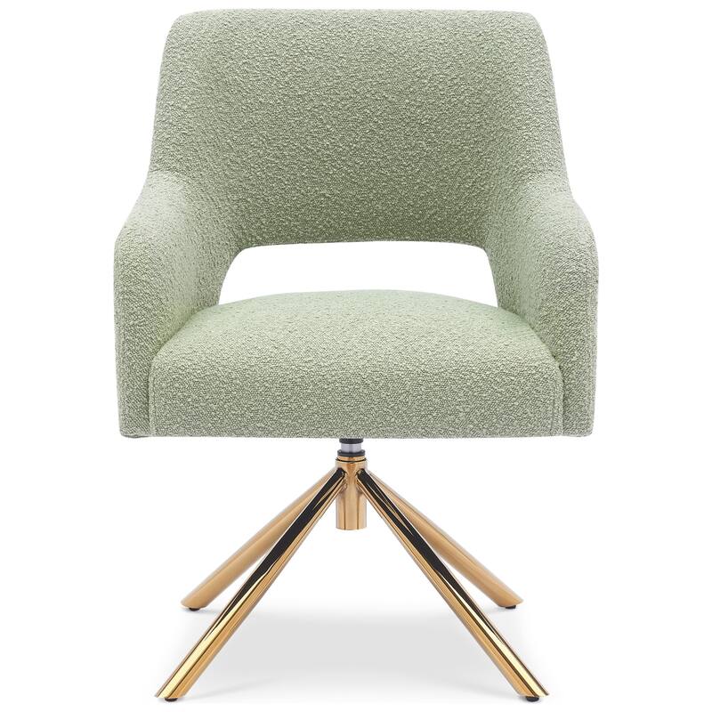 Boucle Polyester Upholstered Swivel Accent Chair - Stain Resistant (Set of 4)