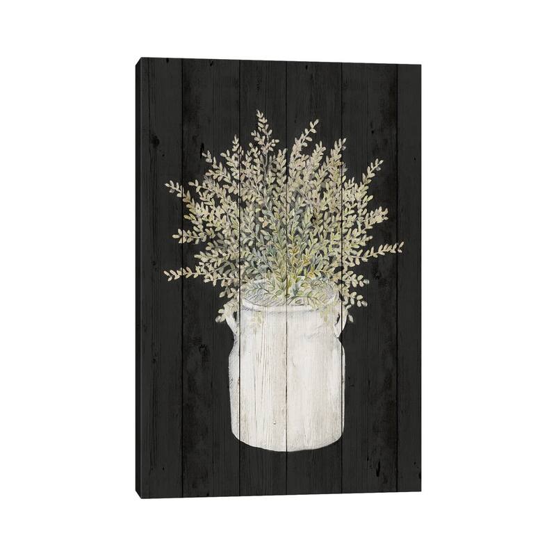 iCanvas "Herbs on Black Wood I" by Janice Gaynor Canvas Print