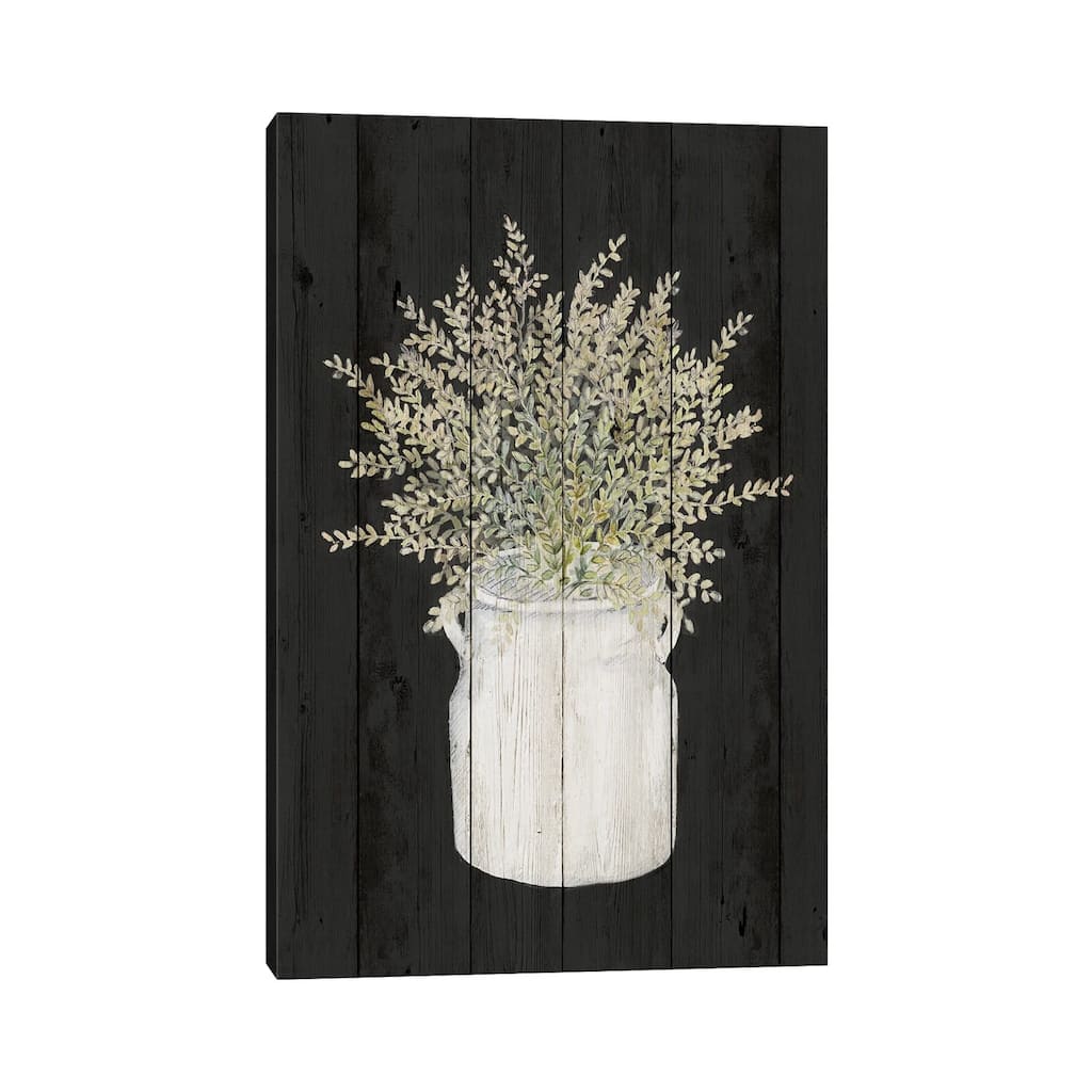 iCanvas "Herbs on Black Wood I" by Janice Gaynor Canvas Print