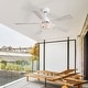 preview thumbnail 63 of 77, 42"/52" Modern Farmhouse Ceiling Fan, Remote Control, Quiet Reversible DC Motor, Timer, Black and Walnut Finish