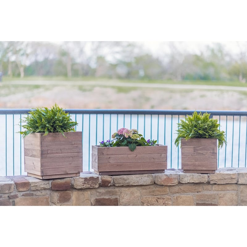 Zylina Indoor/Outdoor Trough Planter- Long - 30 x 12 x 12
