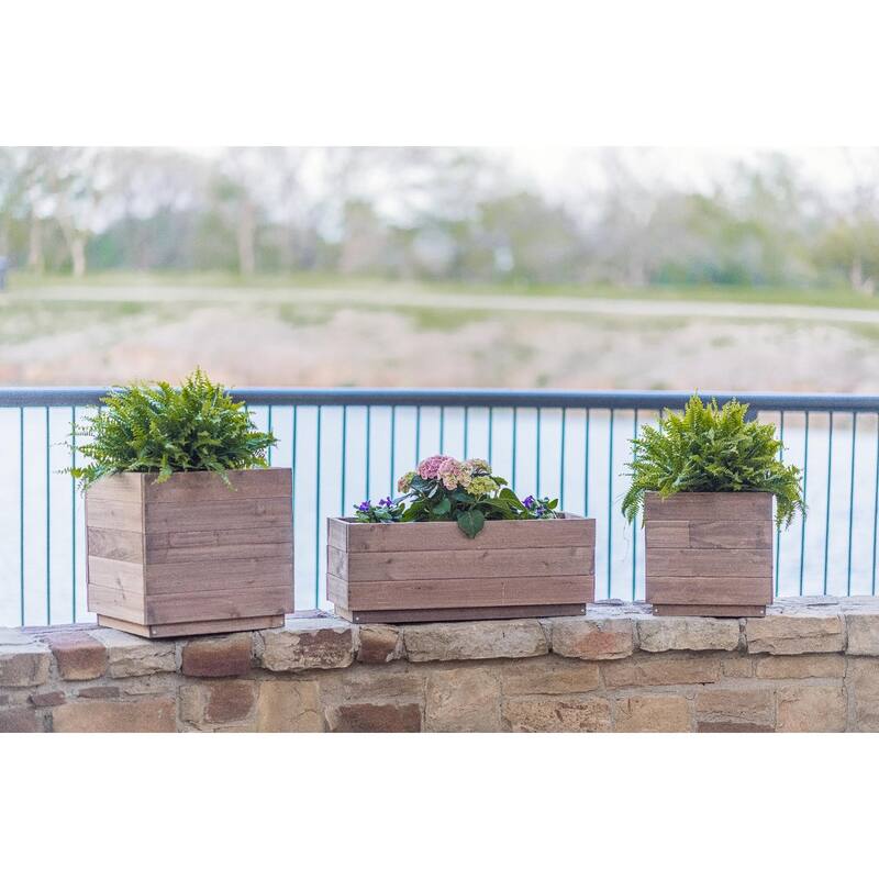 Zylina Indoor/Outdoor Trough Planter- Medium - 15 x 15 x 15