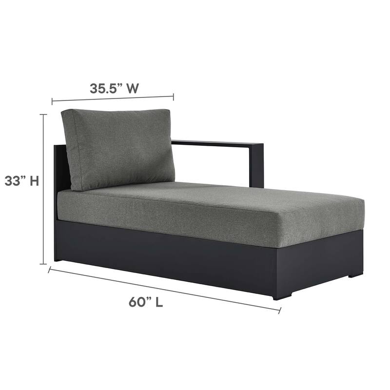 Tahoe Patio Aluminum 2-Piece Right-Facing Chaise Sectional Sofa Set