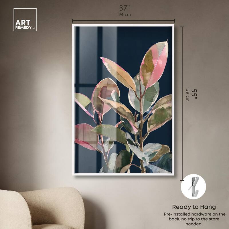 Fuchsia Frond II Shadowbox by Art Remedy