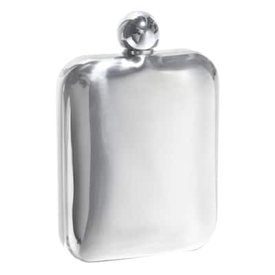 7oz Stainless Steel Hip Flask for Camping Outdoor Activity, Ball Cap - Silver