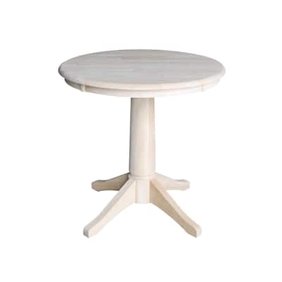 30" Round Pedestal Dining Table - Unfinished