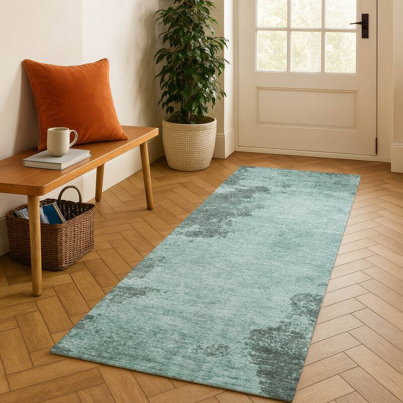 Premium Washable Super Soft Mayfield Rug - Teal - 2'3" x 7'6"