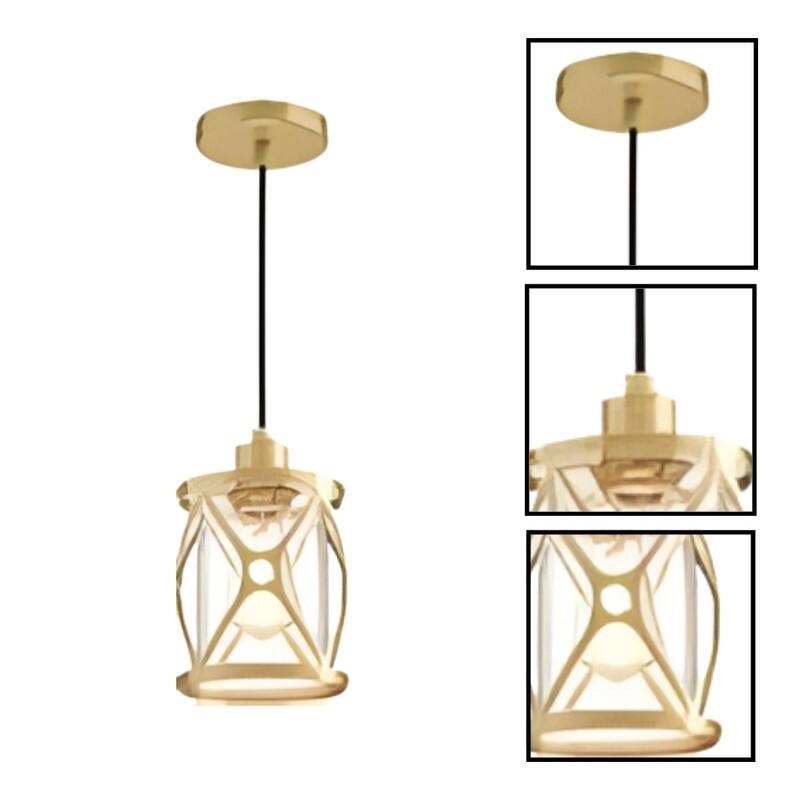 2 Pack island lights gold dining room lighting glass, metal pendant lights