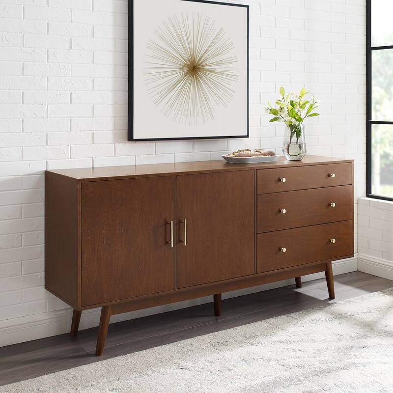 Mid-Century Modern Minimalist 2-Door Sideboard - Walnut