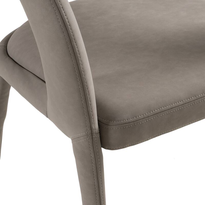 Modrest Faerron Modern Grey Leatherette Dining Chair
