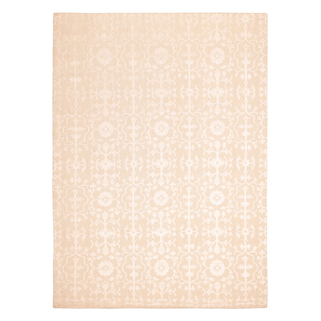 ECARPETGALLERY Hand Loomed Elysian Ivory Viscose, Wool Rug - 8'3 x 11'6