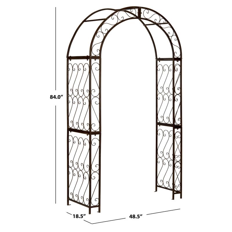 SAFAVIEH Outdoor Isabela Victorian Scroll Iron Arch