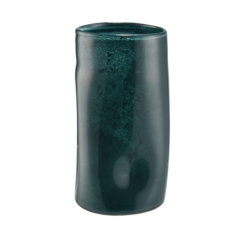Atlas Alina Cylindrical Textured Colored Vase - Extra Large - Green
