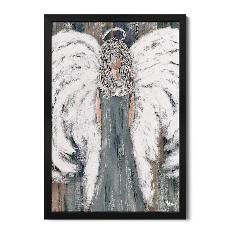 Farmhouse Guardian Angel II Premium Framed Poster by Ashley Bradley - Black - 32x24x1
