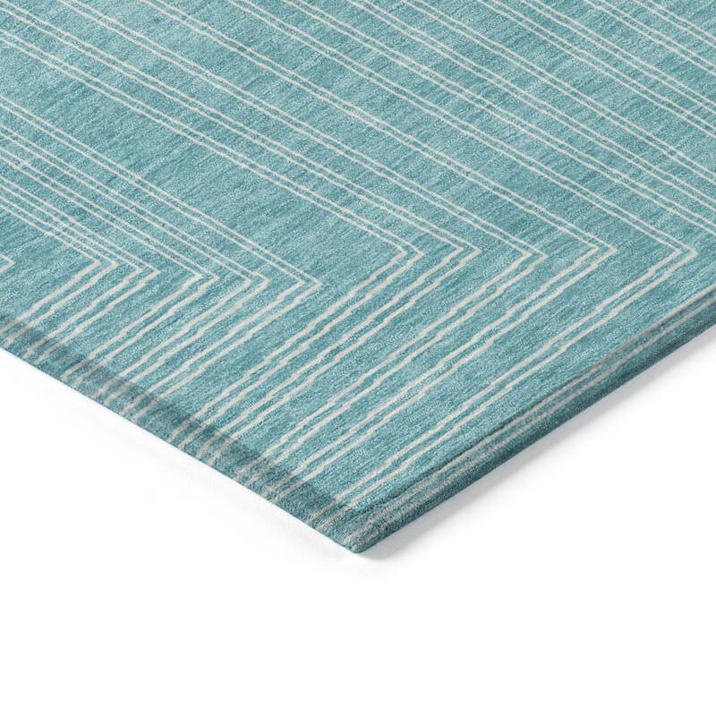HomeRoots Geometric Transitional Rectangle Outdoor Rug