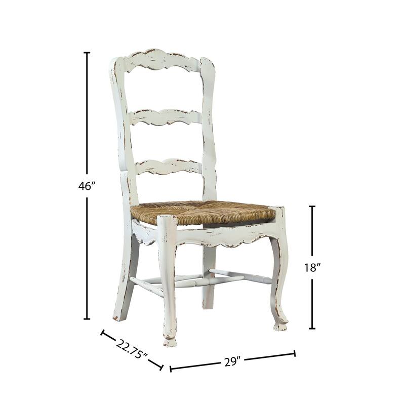 French Provincial Ladderback Mahogany Side Chair