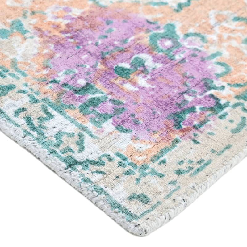 Overton Handmade Modern Contemporary Floral Area Rug