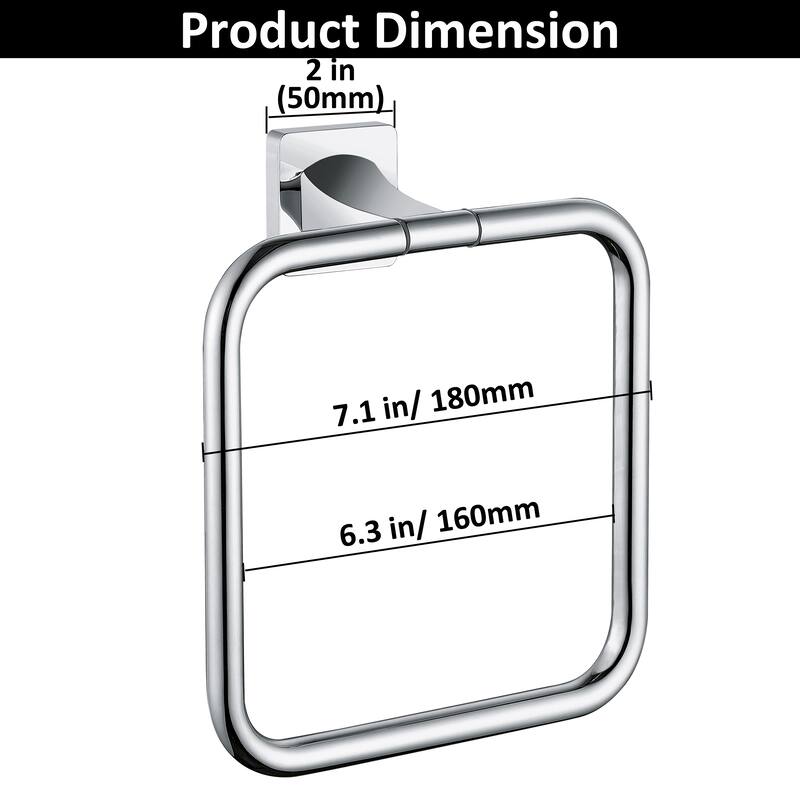 Wall Mounted 7in Towel Ring Rustproof Hand Towel Holder