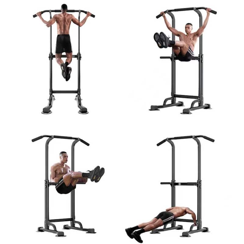 Adjustable Power Tower Pull Up Bar Dip Station