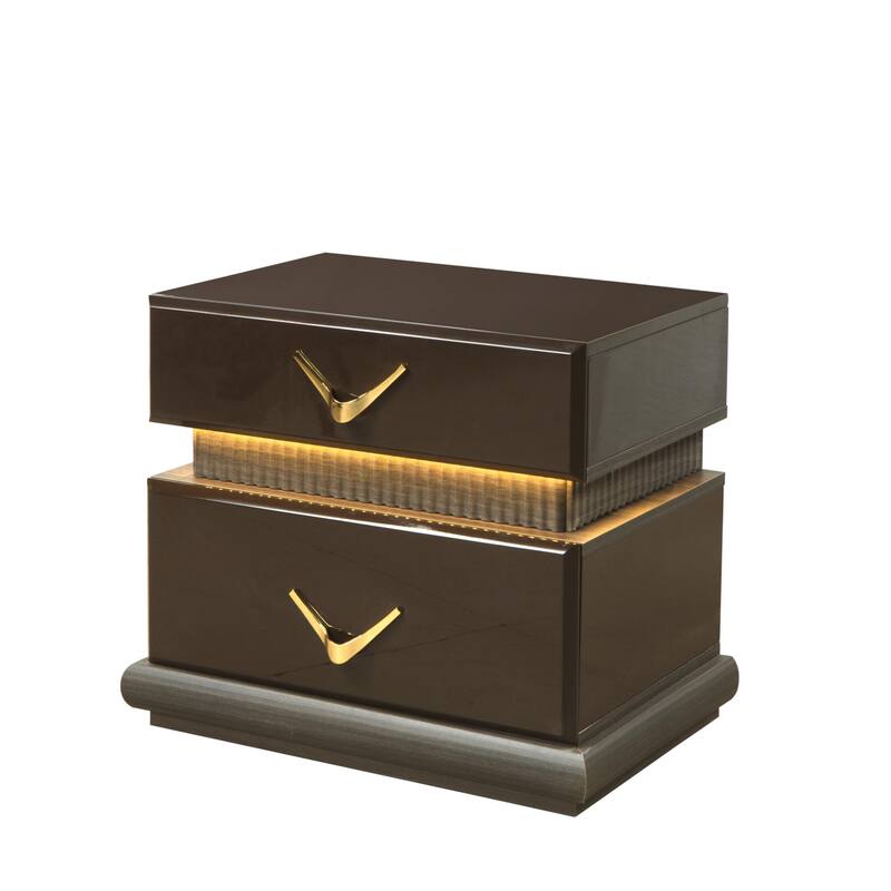 Modern Style 2-Drawer Night stand Made with Wood