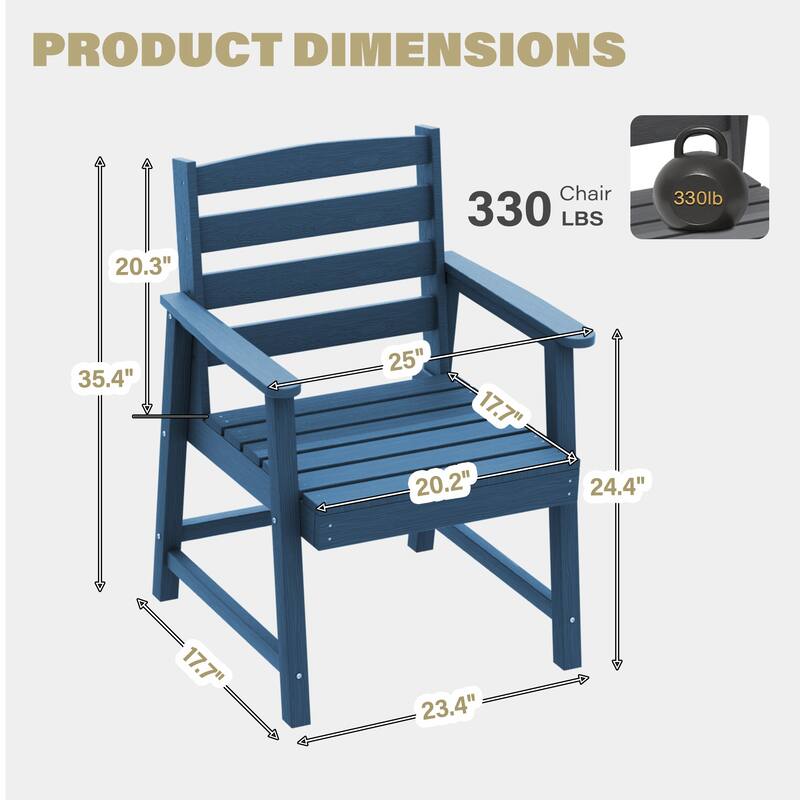 HDPE Outdoor All-weather chair, suitable for multiple scenarios