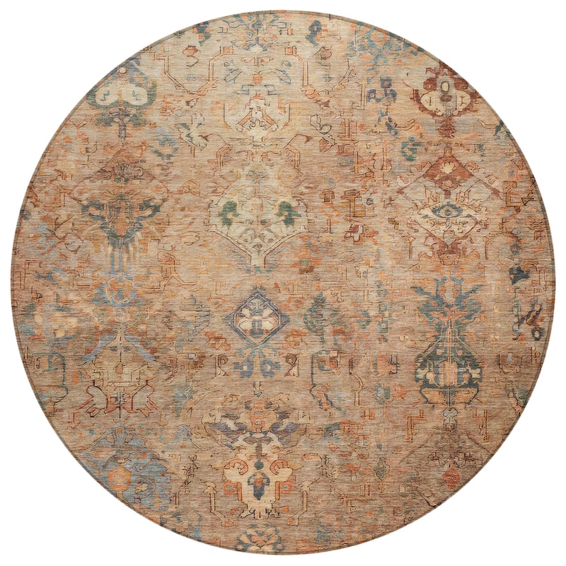 Machine Washable Indoor/ Outdoor Traditional Serenity Chantille Rug